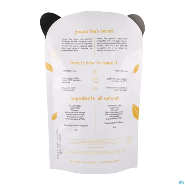 Packshot Panda Tea Slim Tea 28 Days Zakje 28