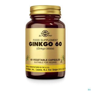 Productshot Solgar Ginkgo V-caps 60x60mg