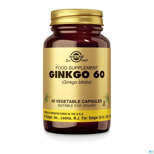 Productshot Solgar Ginkgo V-caps 60x60mg Productshot Solgar Ginkgo V-caps 60x60mg