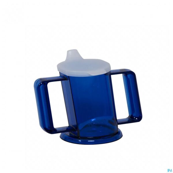 Productshot Handycup Beker Schuin Blauw+2 Tuit. 237ml Henrotek
