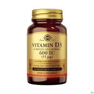 Productshot Solgar Vitamin D-3 15mcg/600ie V-caps 60