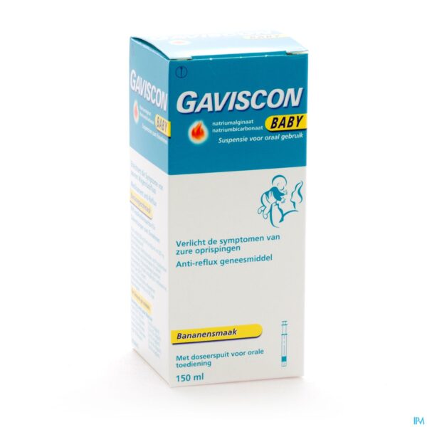 Packshot Gaviscon Baby Susp Voor Oraal Gebruik 150ml