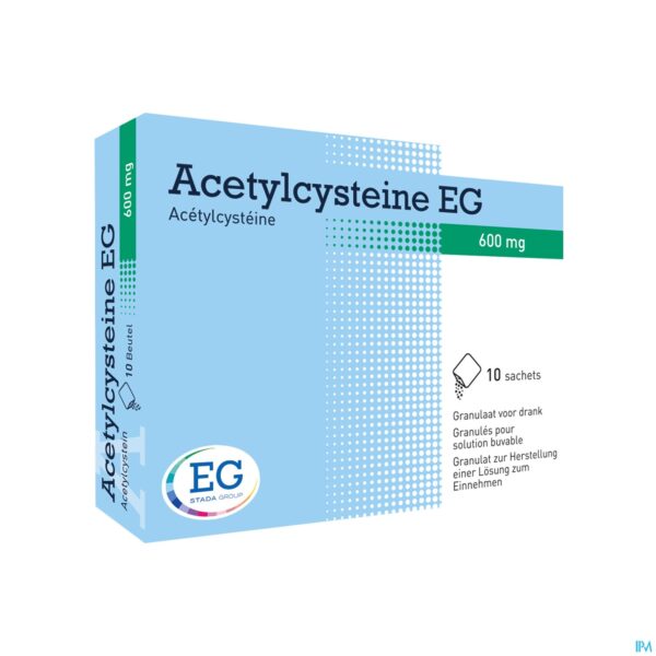 Packshot Acetylcysteine EG Sach 10X600Mg