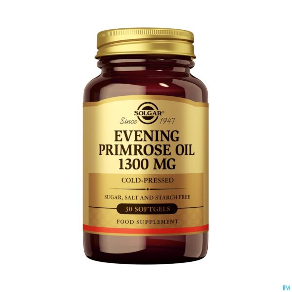 Productshot Eve. Primrose Oil (teunisbl.olie)softgel 30x1300mg