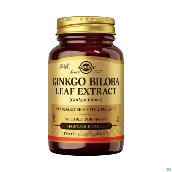 Productshot Solgar Ginkgo Biloba Leaf Extract V-caps 60 Productshot Solgar Ginkgo Biloba Leaf Extract V-caps 60