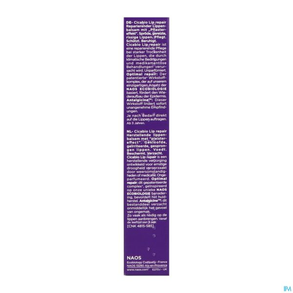 Packshot Bioderma Cicabio Lip Repair 10ml