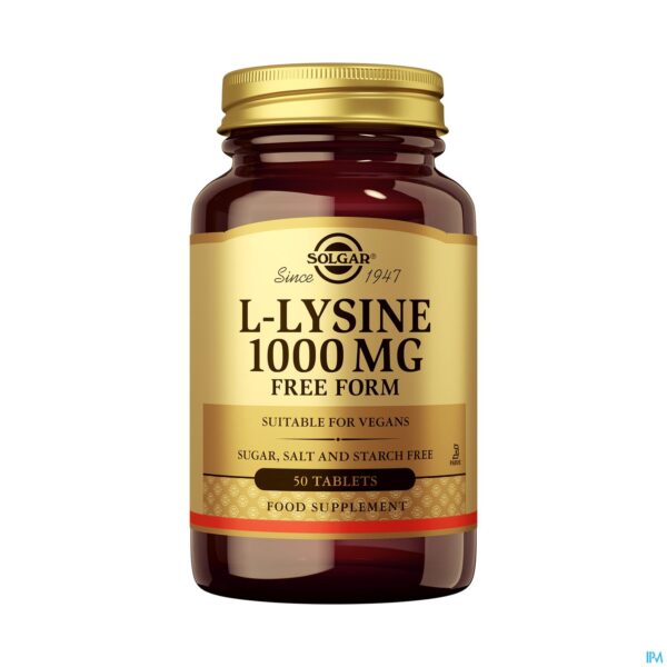 Productshot Solgar l-lysine Comp 50x1000mg Productshot Solgar l-lysine Comp 50x1000mg