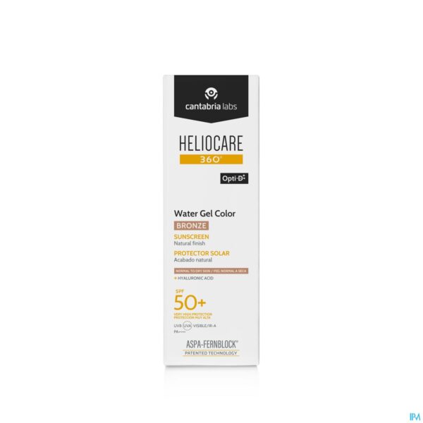 Packshot Heliocare 360° Water Gel Color Bronze Spf50+ 50ml Packshot Heliocare 360° Water Gel Color Bronze Spf50+ 50ml