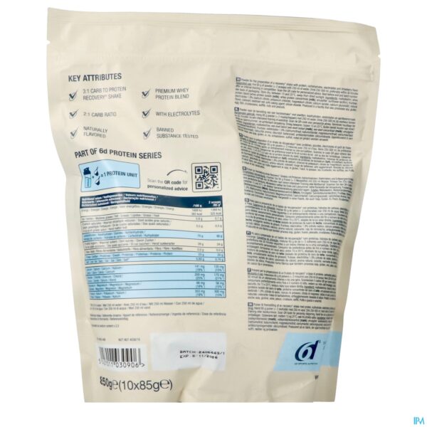Packshot 6d Recovery Shake Strawberry Pdr 850g