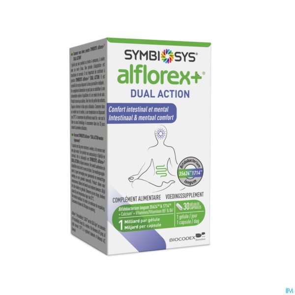 Packshot Alflorex+ Dual Action Symbiosys Caps 30 Packshot Alflorex+ Dual Action Symbiosys Caps 30