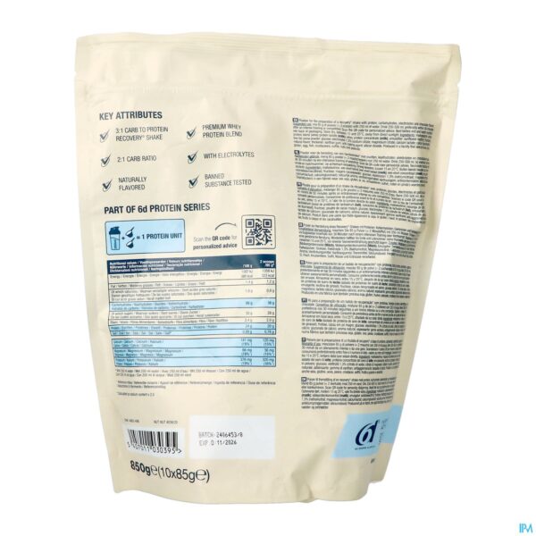 Packshot 6d Recovery Shake Chocolate Pdr 850g
