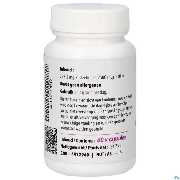 Packshot Biotine 2500 60 V-caps Pharmanutrics