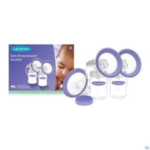 Productshot Lansinoh Dubbelzijdige Afkolfset 25&30m 4 Prod.
