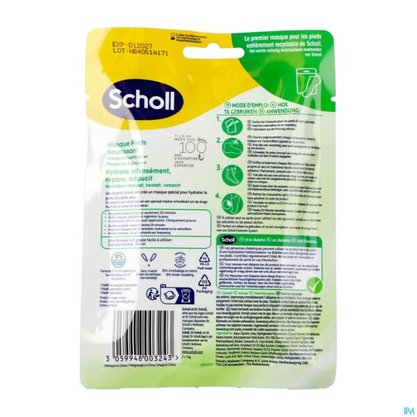 Packshot Scholl Voetmasker Aloe Vera 1 Paar
