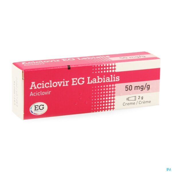 Packshot Aciclovir EG Labialis Creme 2Gr Packshot Aciclovir EG Labialis Creme 2Gr