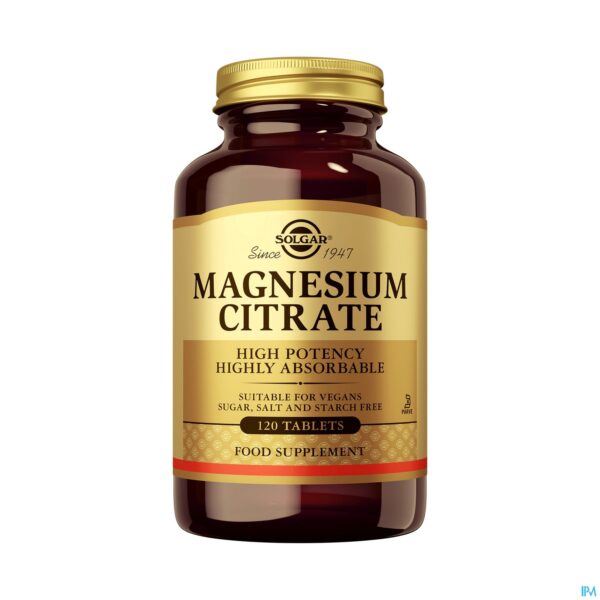 Productshot Solgar Magnesium Citraat Comp 120 Productshot Solgar Magnesium Citraat Comp 120