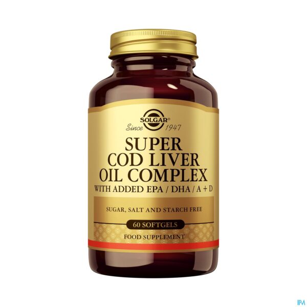 Productshot Super Cod Liver Oil Compl (levertraan) Softgel 60 Productshot Super Cod Liver Oil Compl (levertraan) Softgel 60
