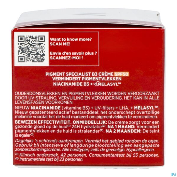 Packshot Vichy Liftactiv B3 A/pigmentvlek Dagcr Spf50 50ml