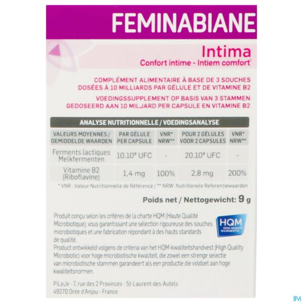 Packshot Feminabiane Intima Caps 20