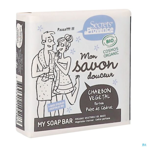Packshot Secret De Provence Houtskool Zeep Bio 100g