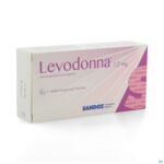 Packshot Levodonna 1,5mg Sandoz Comp 1 X 1,5mg