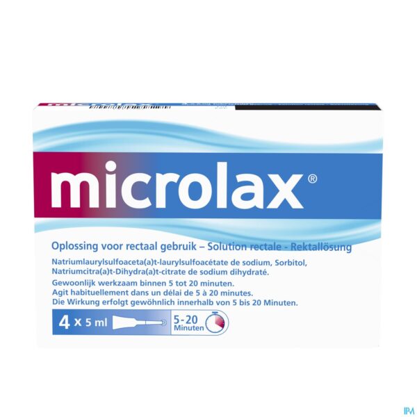 Packshot Microlax 4 X 5ml Packshot Microlax 4 X 5ml