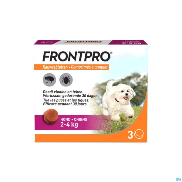 Packshot Frontpro 11mg >2-4kg Hond Kauwtabl 3 Packshot Frontpro 11mg >2-4kg Hond Kauwtabl 3
