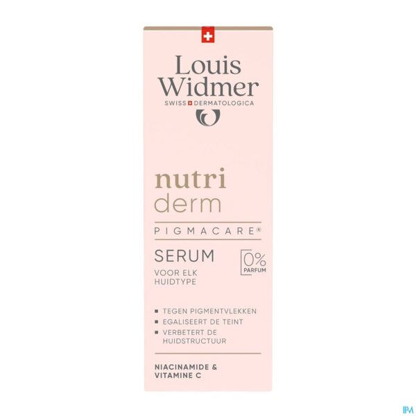 Packshot Widmer Nutriderm Pigmacare Serum N/parf Fl 30ml