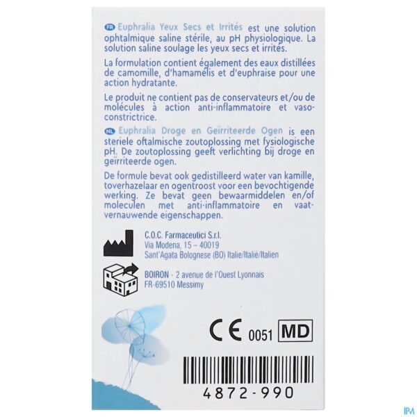 Packshot Euphralia Droge&geirr. Ogen Fl 10ml Boiron