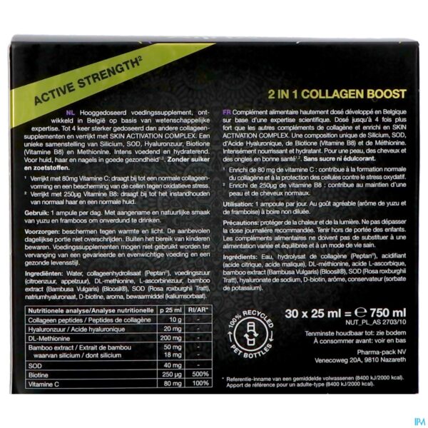 Packshot Yuliv 2in1 Active Streng.collagen Boost Amp30x25ml