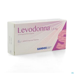 Packshot Levodonna 1,5mg Sandoz Comp 1 X 1,5mg