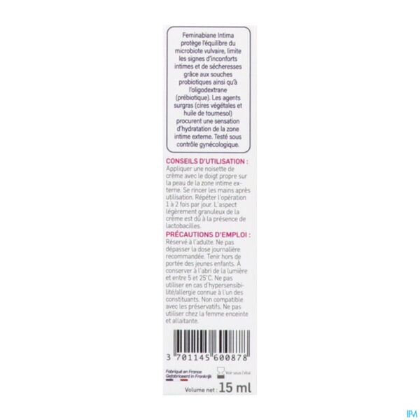Packshot Feminabiane Intima Creme 15ml