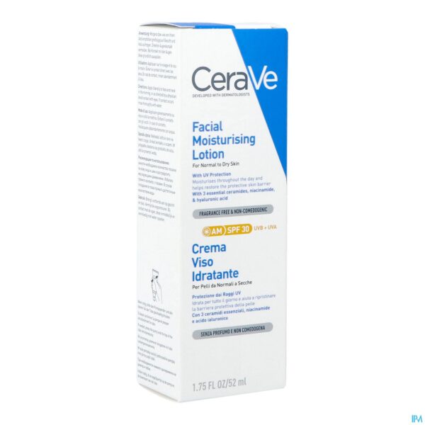 Packshot Cerave Creme Hydraterend Gezicht Spf30 52ml Packshot Cerave Creme Hydraterend Gezicht Spf30 52ml