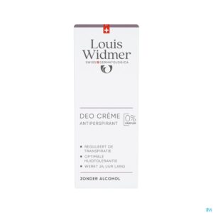 Packshot Widmer Deo Crème Antiperspirant Zonder Parfum 40ml