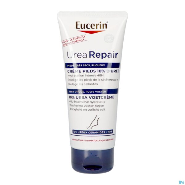 Packshot Eucerin Urearepair Voetcreme 10% Urea Tube 100ml