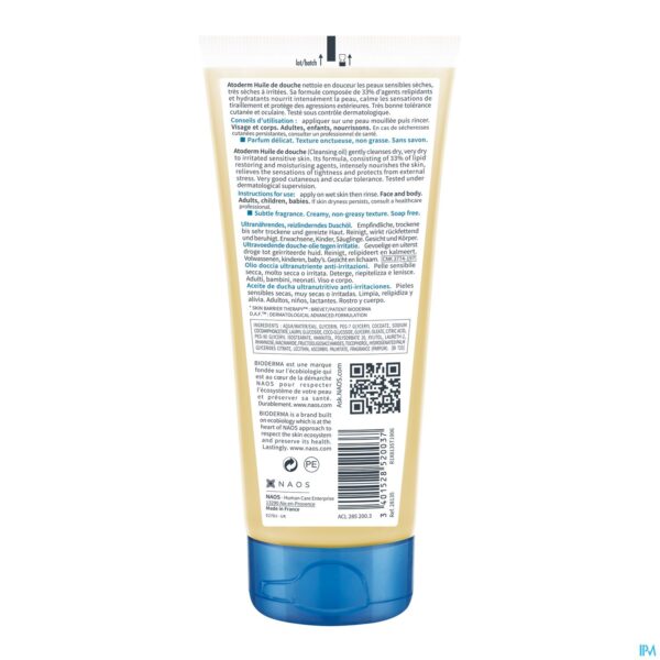 Packshot Bioderma Atoderm Douche Olie Tube 100ml