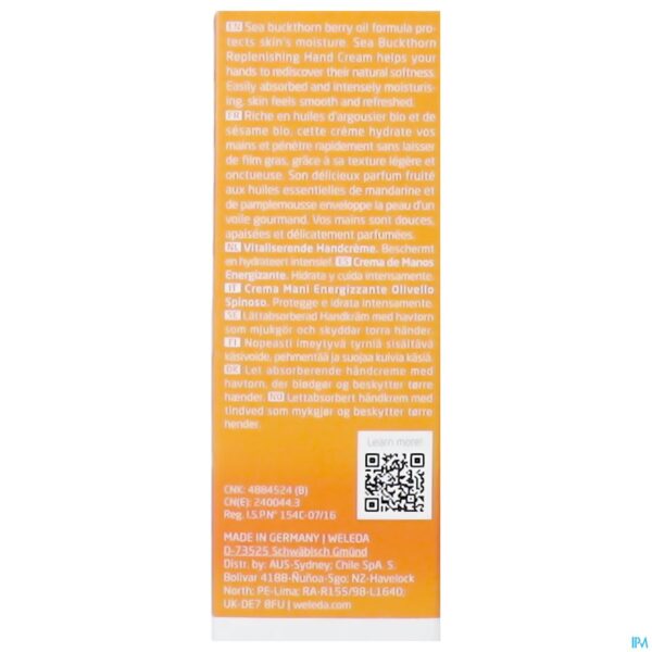 Packshot Weleda Vitaliserende Handcreme Duindoorn 50ml