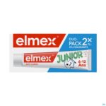 Packshot Elmex A/caries Junior Tandpasta 6-12j Tube 2x75ml