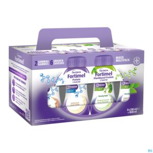 Packshot Fortimel Multipack Protein Plantbased 2kcal8x200ml