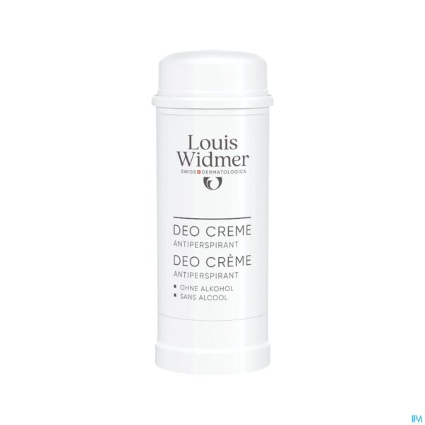 Productshot Widmer Deo Crème Antiperspirant Zonder Parfum 40ml