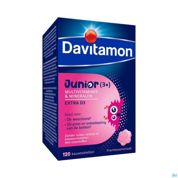 Packshot Davitamon Junior Framboos V1 Comp 120 Packshot Davitamon Junior Framboos V1 Comp 120