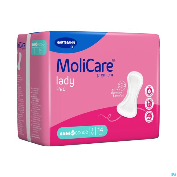Packshot Molicare Premium Lady Pad 4,5 Drops 43x16cm 14 Packshot Molicare Premium Lady Pad 4,5 Drops 43x16cm 14