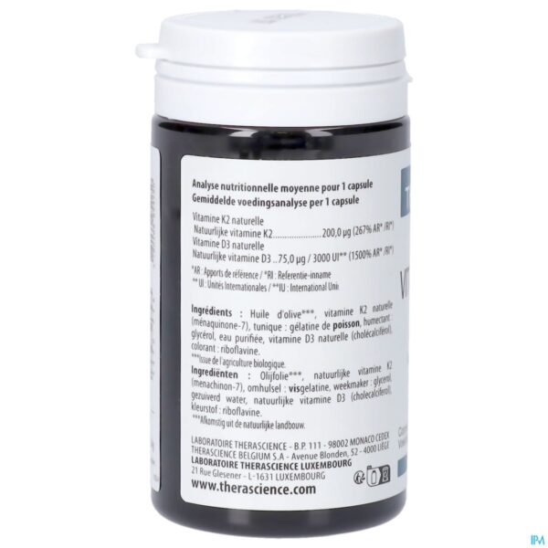 Packshot Vitamines D3 & K2+ Caps 60 Physiomance Phy433