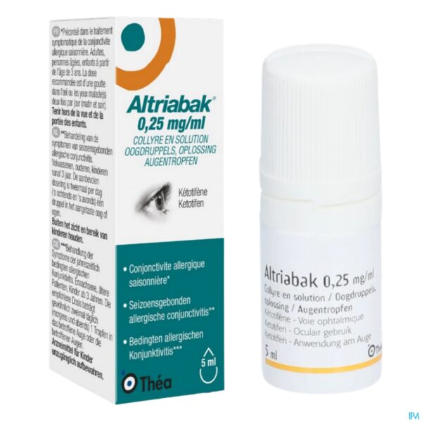 Productshot Altriabak 0,25mg/ml Oogdruppels Fl 5ml