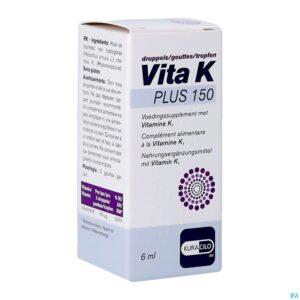 Packshot Vita K Plus 150 Druppels Fl 6ml