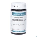 Packshot Vitamines D3 & K2+ Caps 60 Physiomance Phy433