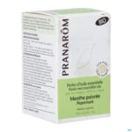 Packshot Pranarom Eo Pepermunt Bio Parels 60
