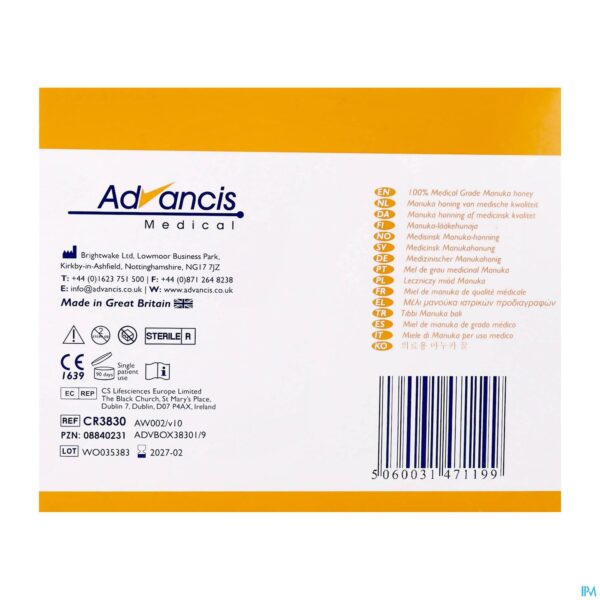 Packshot Activon Tube-honey Tube 12x25g