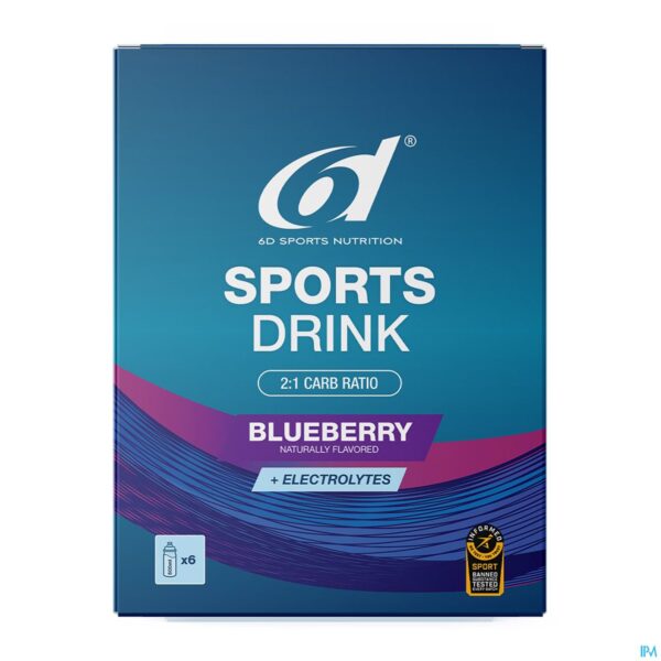 Packshot 6d Sports Drink Blueberry 6x33g