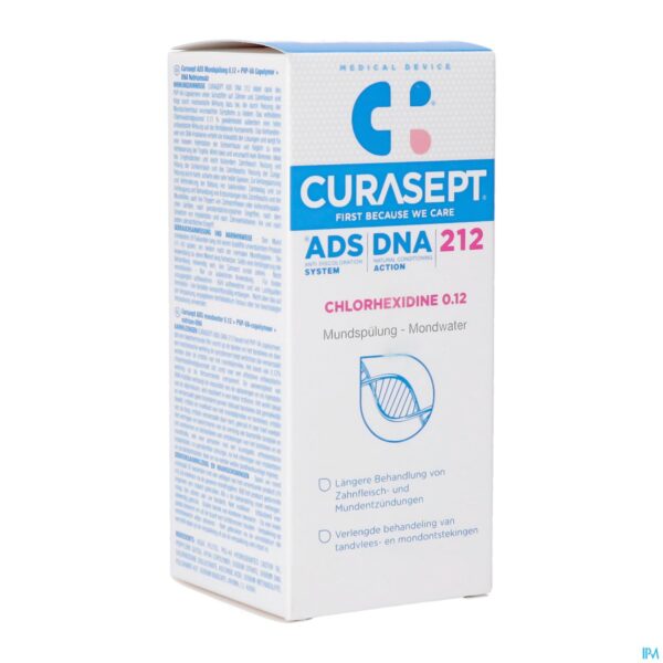 Packshot Curasept Ads/dna212 Mondspoeling Chx 0,12 200ml